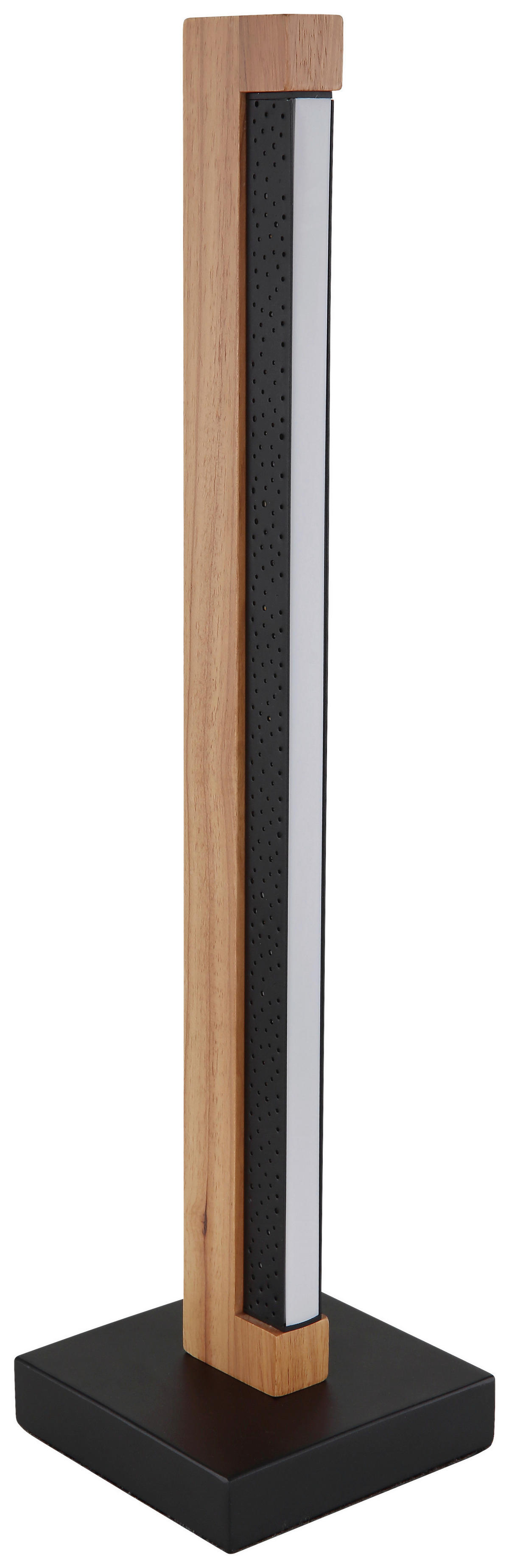 GLOBO LED-Tischleuchte 67849T dunkelbraun mattschwarz Metall Holz Kunststoff B/H/T: ca. 12x48x12 cm STARLA - dunkelbraun/mattschwarz (12,00/48,00/12,00cm) - GLOBO