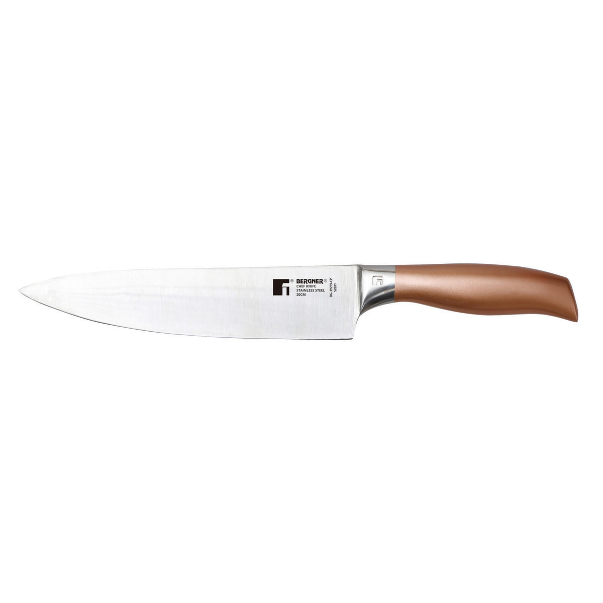 BERGNER Messerset COPPER silber Edelstahl 3 tlg. COPPER - silber/bronze (37,00/17,00/3,50cm) - BERGNER