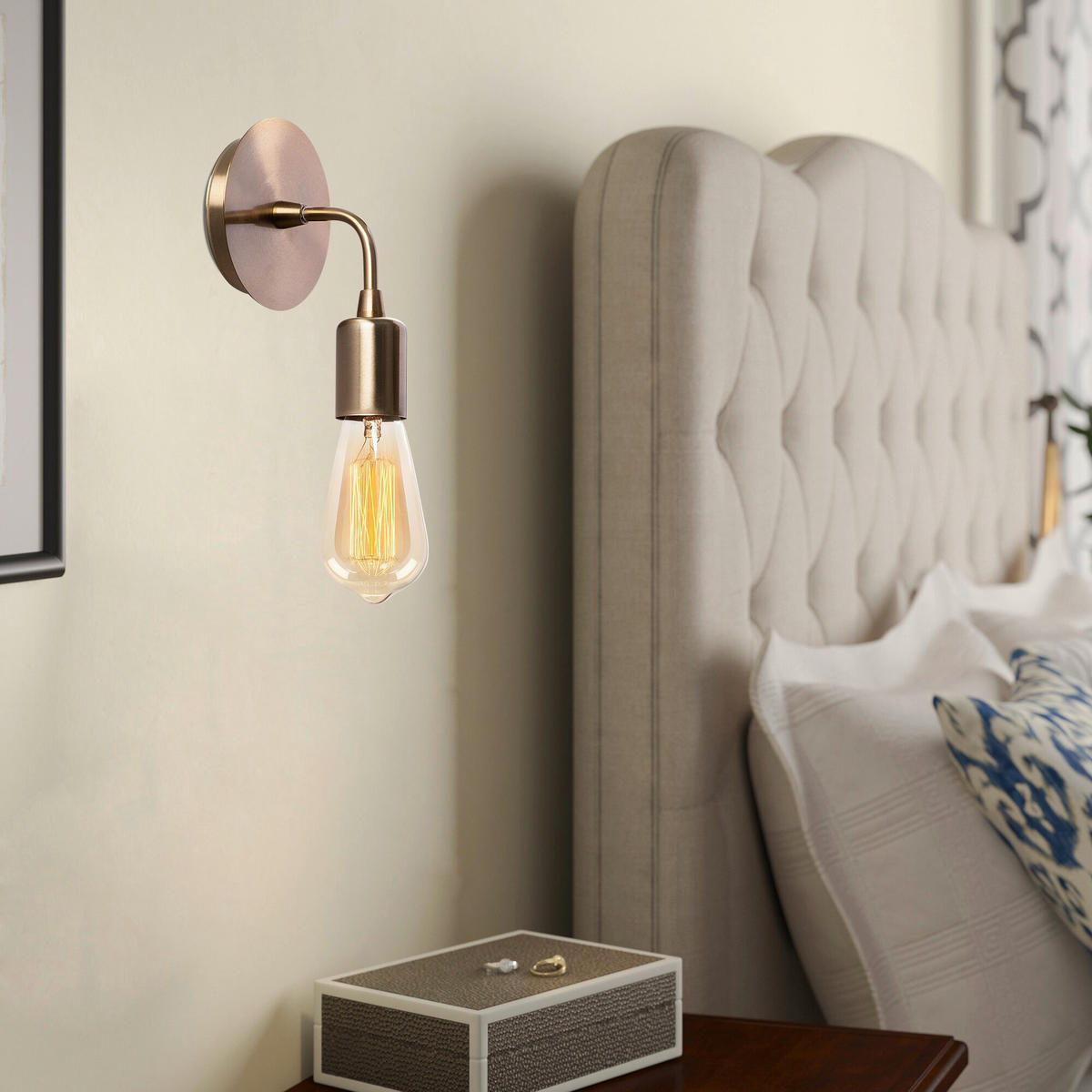 Opviq Wandleuchte Metall B/H/L: ca. 12x20x12 cm E27 1 Brennstellen Harput - (12,00/12,00/20,00cm) - Opviq