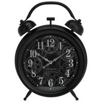 Tischuhr silber B/H/L: ca. 30,5x8,6x43 cm Tischuhr - schwarz/silber (43,00/30,50/8,60cm)