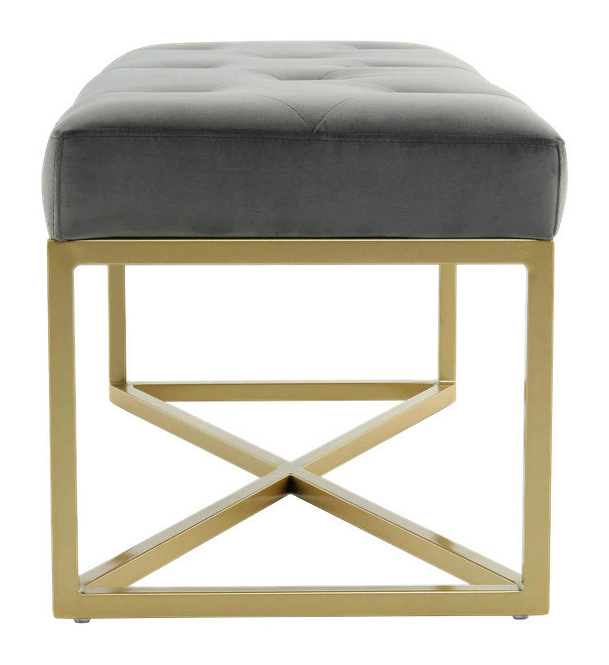 Sitzbank Diaz 101 grau B/H/T: ca. 40x40x90 cm Diaz 101 - gold/grau (40,00/40,00/90,00cm) - 360 Living