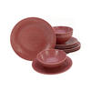 CreaTable Tafelservice Orient Mandala rot Porzellan 12 tlg. Orient Mandala - rot - CreaTable