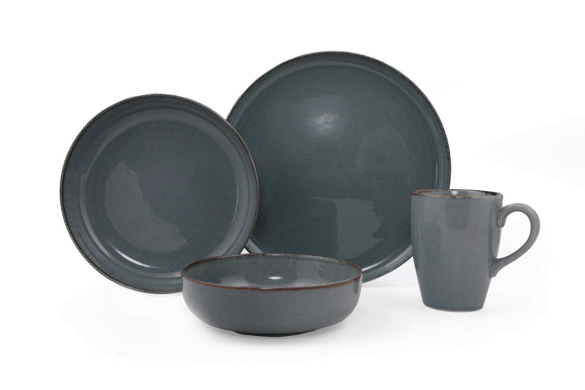 HermiaConcept Tafelservice Nemesis grau Porzellan 16 tlg. Nemesis - grau - HermiaConcept