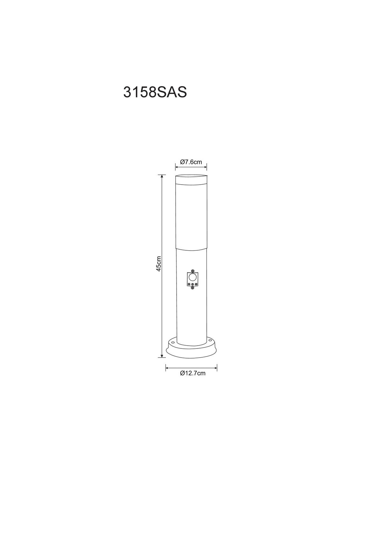 Außenleuchte 3158SAS Boston anthrazit Rauch H/D: ca. 45x12,7 cm Boston - Rauch/anthrazit (12,70/45,00cm) - GLOBO
