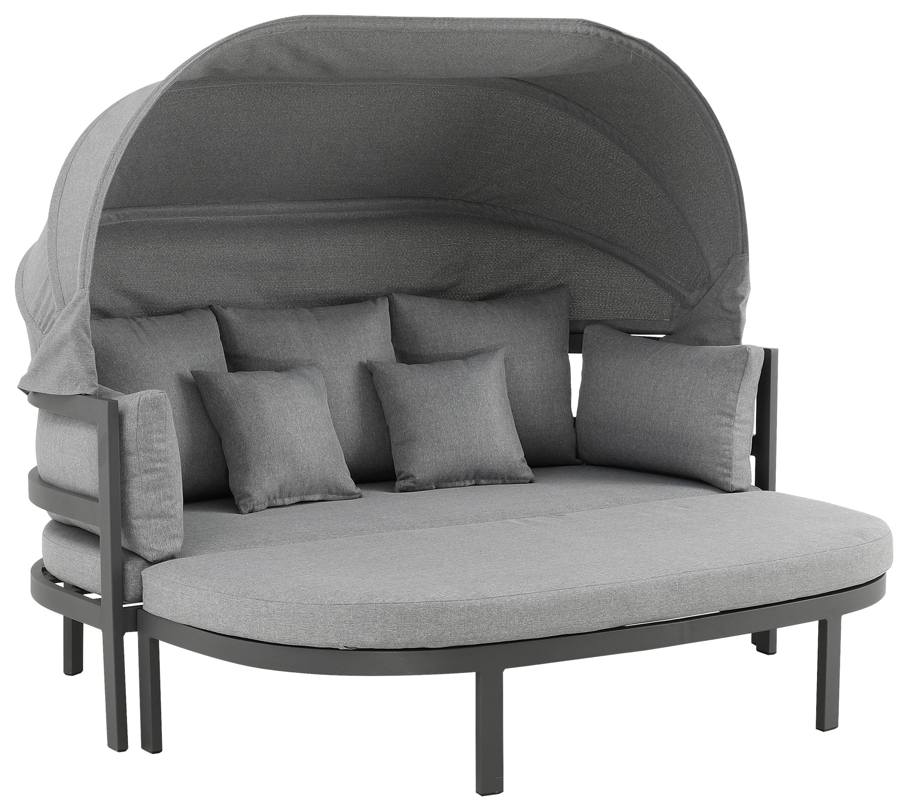 POCOline Gartensitzgruppe Barbados hellgrau Stahl Barbados - hellgrau/grau - POCOline