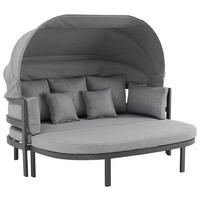 POCOline Gartensitzgruppe Barbados hellgrau Stahl Barbados - hellgrau/grau - POCOline