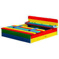 AXI Sandkasten Ella blau Holz B/H/L: ca. 95x20x100 cm Ella - blau/gelb (100,00/95,00/20,00cm) - AXI