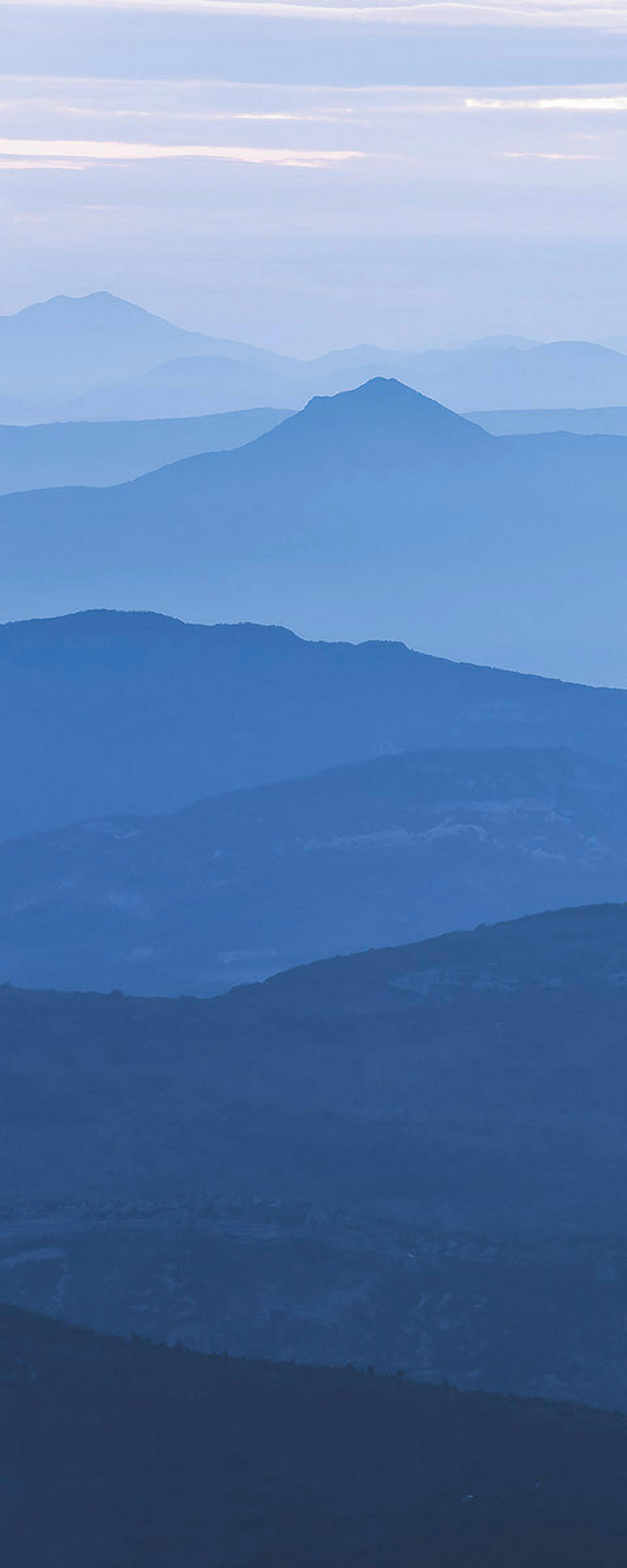 Komar Fototapete Blue Mountain  Panel B/L: ca. 100x250 cm Blue Mountain  Panel - (100,00/250,00cm) - Komar