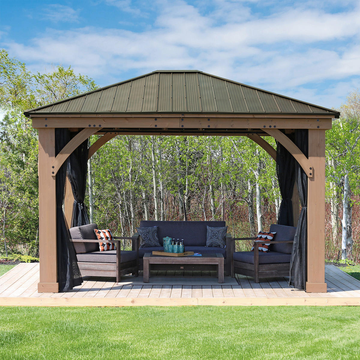Westmann Pavillon-Moskitonetz Devon schwarz Mesh Devon - schwarz - Westmann