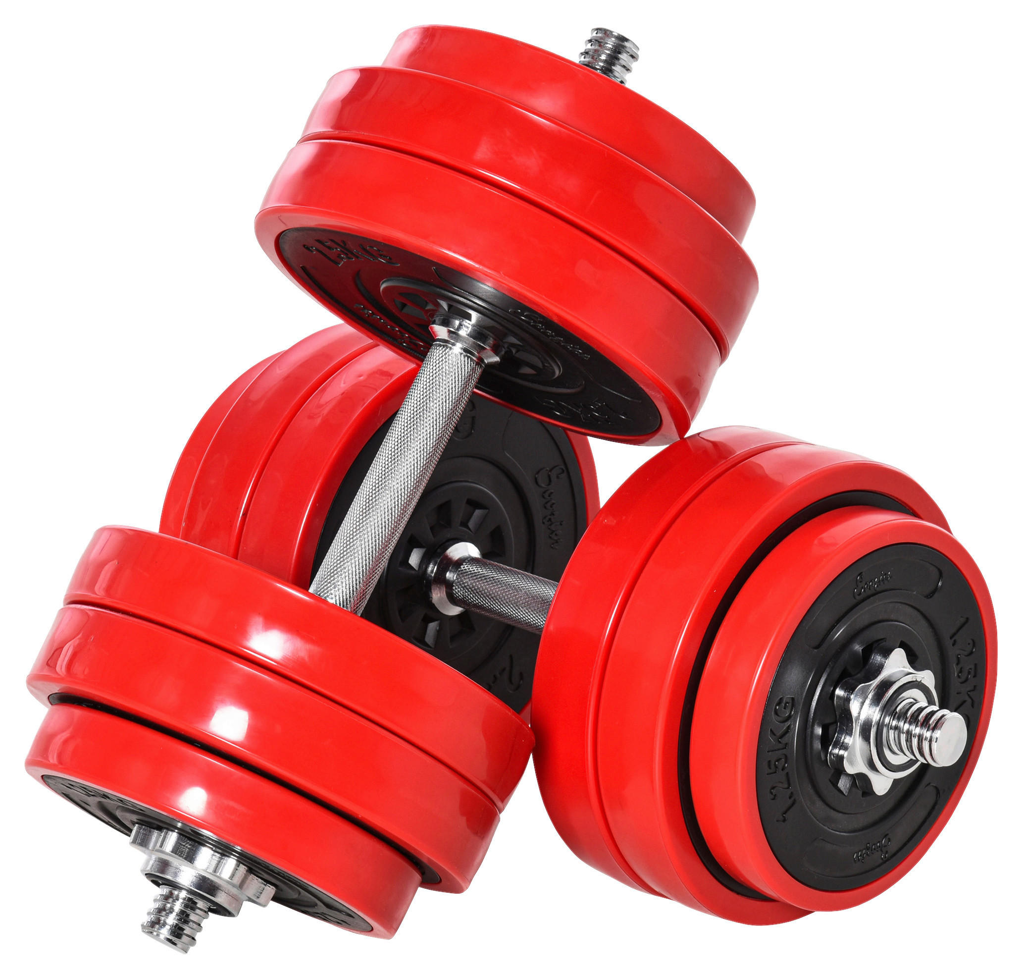 HOMCOM Hantelset Hantelset - rot (45067,00/45067,00/45141,00cm) - HOMCOM