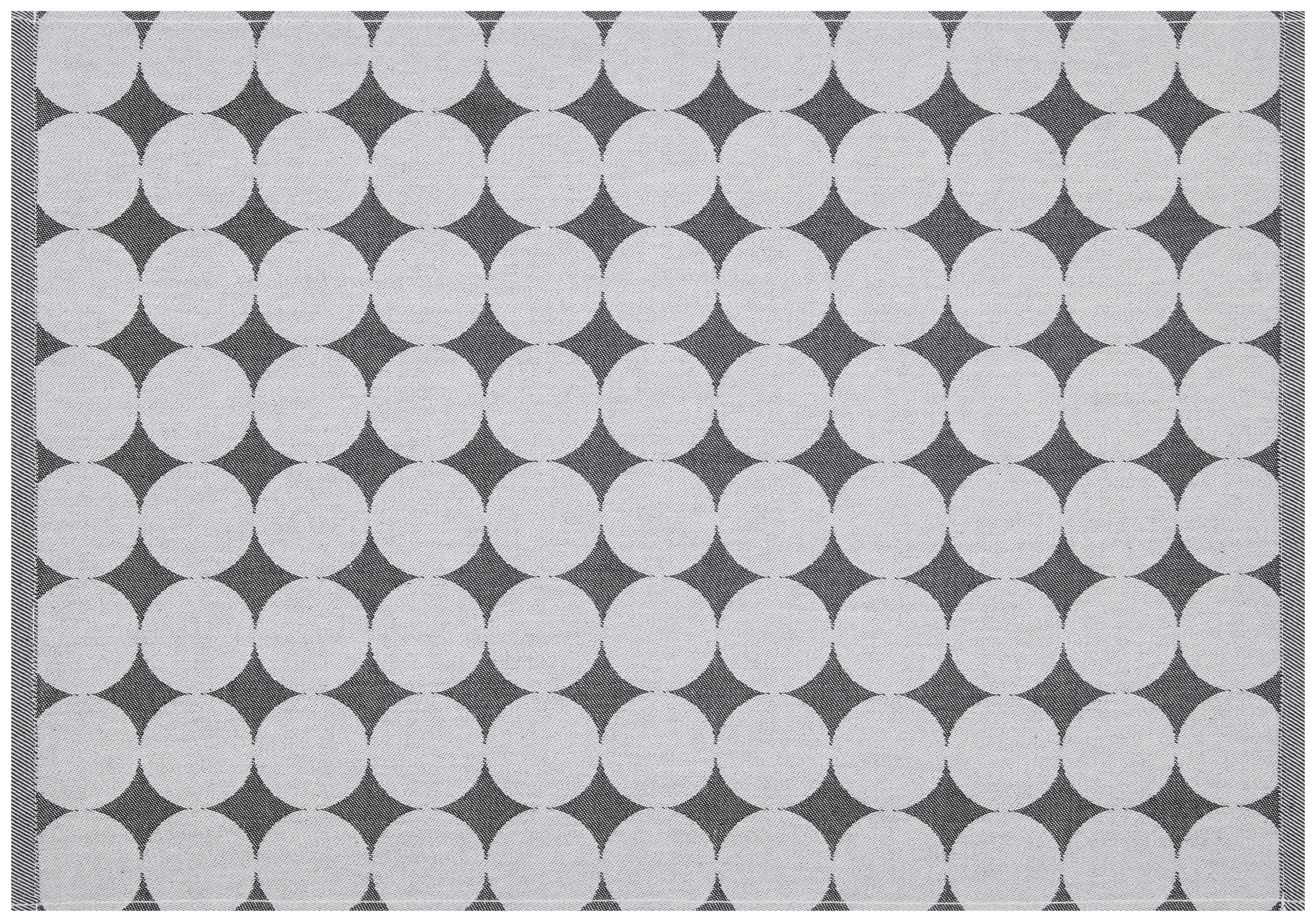 Geschirrtuch Geschirrtuch 50x70cm Kreise - anthrazit (50,00/70,00cm)
