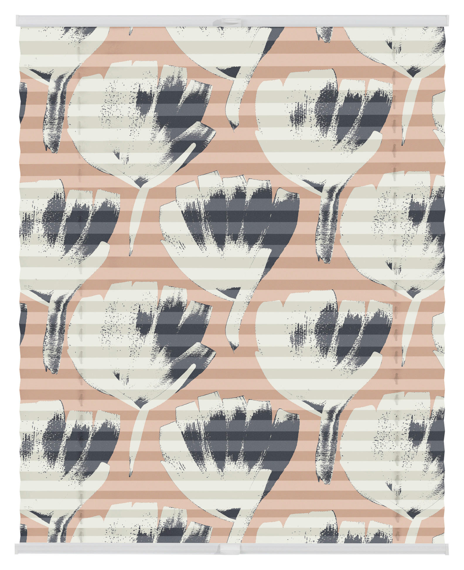 Thumbnail - LICHTBLICK Spannplissee Jumbo Flowers rot B/L: ca. 60x130 cm