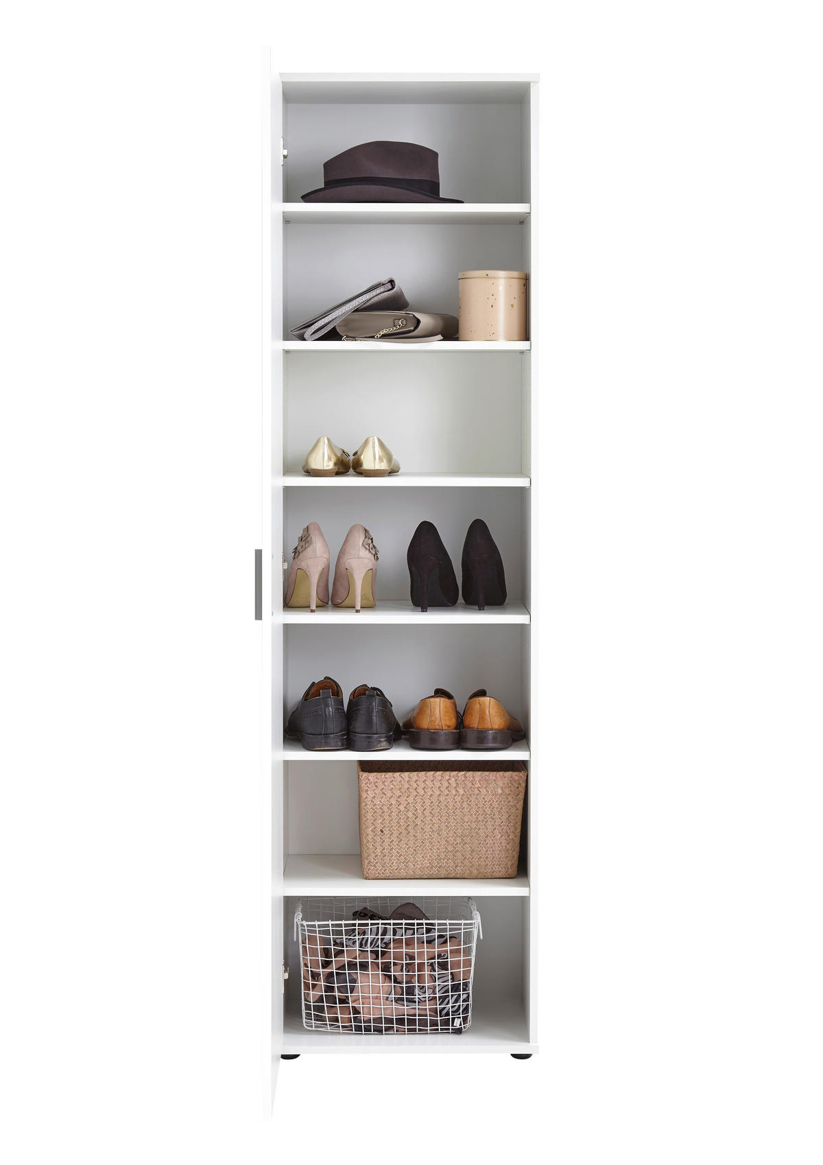 Mehrzweckschrank  weiß B/H/T: ca. 50x184x34,5 cm Inca_2_Mehrzweckschrank - weiß (50,00/184,00/34,50cm)