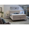 Boxspringbett  hellgrau Flachgewebe Liegefläche B/L: ca. 180x200 cm Jessica_Max_Boxspringbett - hellgrau/schwarz (194,00/122,00/216,00cm)