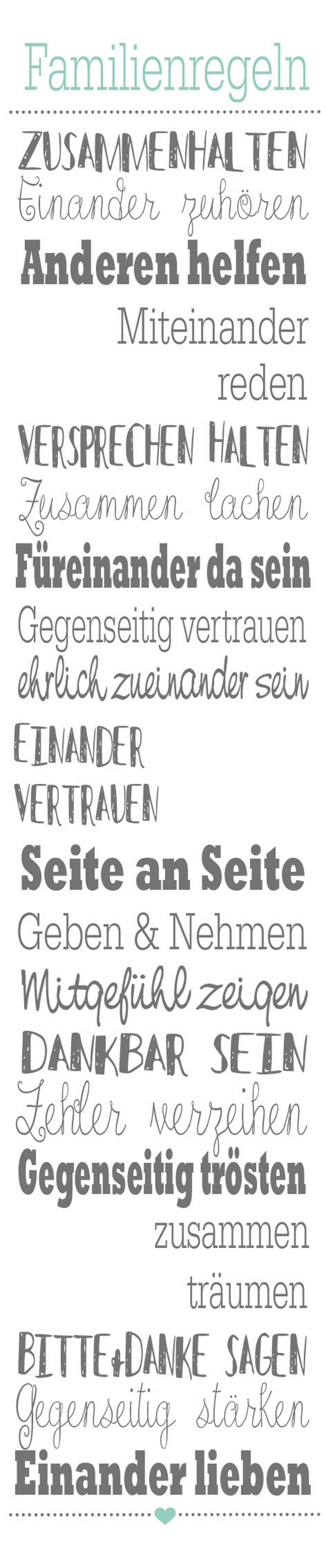 Bönninghoff Keilrahmenbild Familienregeln B/L: ca. 25x120 cm ▷ online bei  POCO kaufen