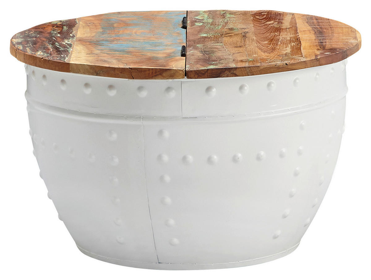 Couchtisch weiß B/H/T: ca. 60x36x60 cm Couchtisch - weiß (60,00/36,00/60,00cm) - Wohnling