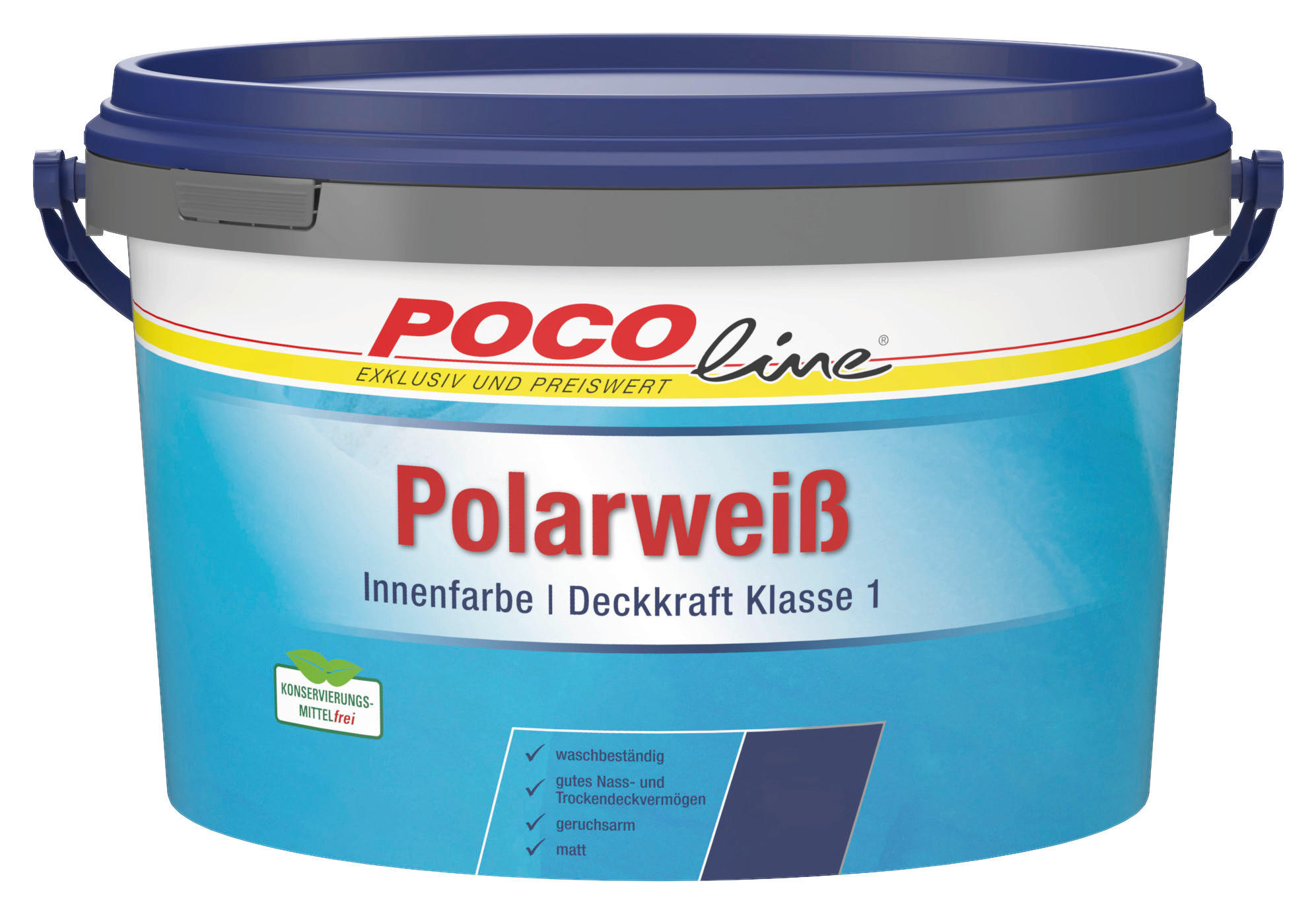 POCOline Raumfarbe weiß ca. 5 l Raumfarbe_Polarweiß 5l - weiß (5,00l) - POCOline