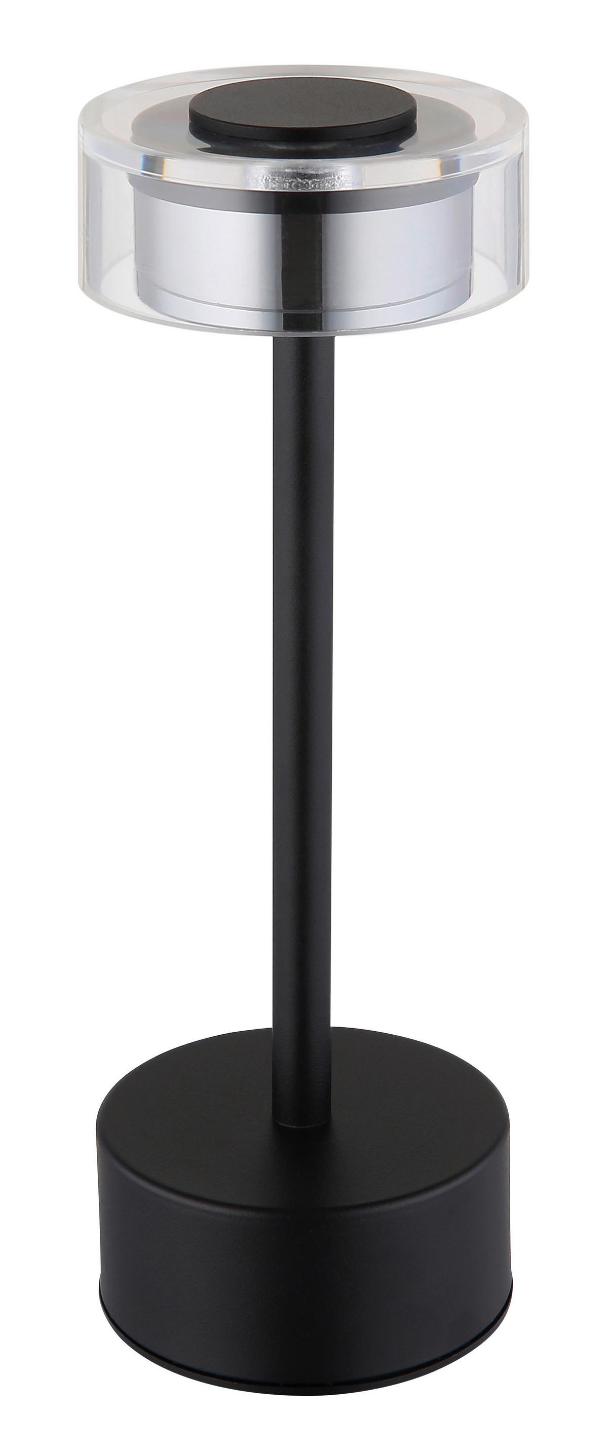 GLOBO LED-Tischleuchte SHIRA 21026S mattschwarz klar Rauch Metall Kunststoff H/D: ca. 23,5x8 cm 1 Brennstellen SHIRA - klar/mattschwarz (8,00/23,50cm) - GLOBO