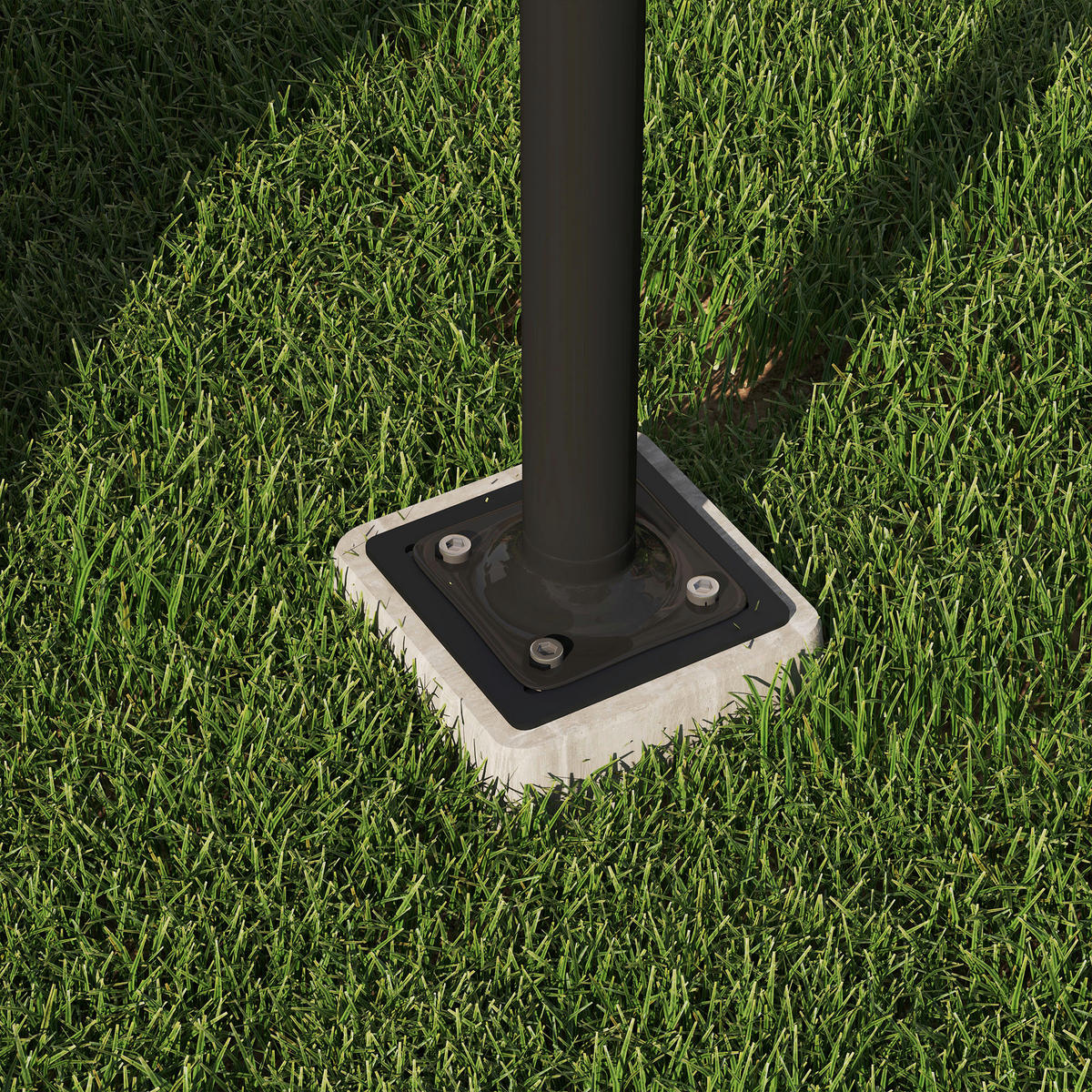 Outsunny Schirmständer dunkelgrau Metall B/H/L: ca. 16,5x40x16,5 cm Schirmständer - dunkelgrau (16,50/16,50/40,00cm) - Outsunny