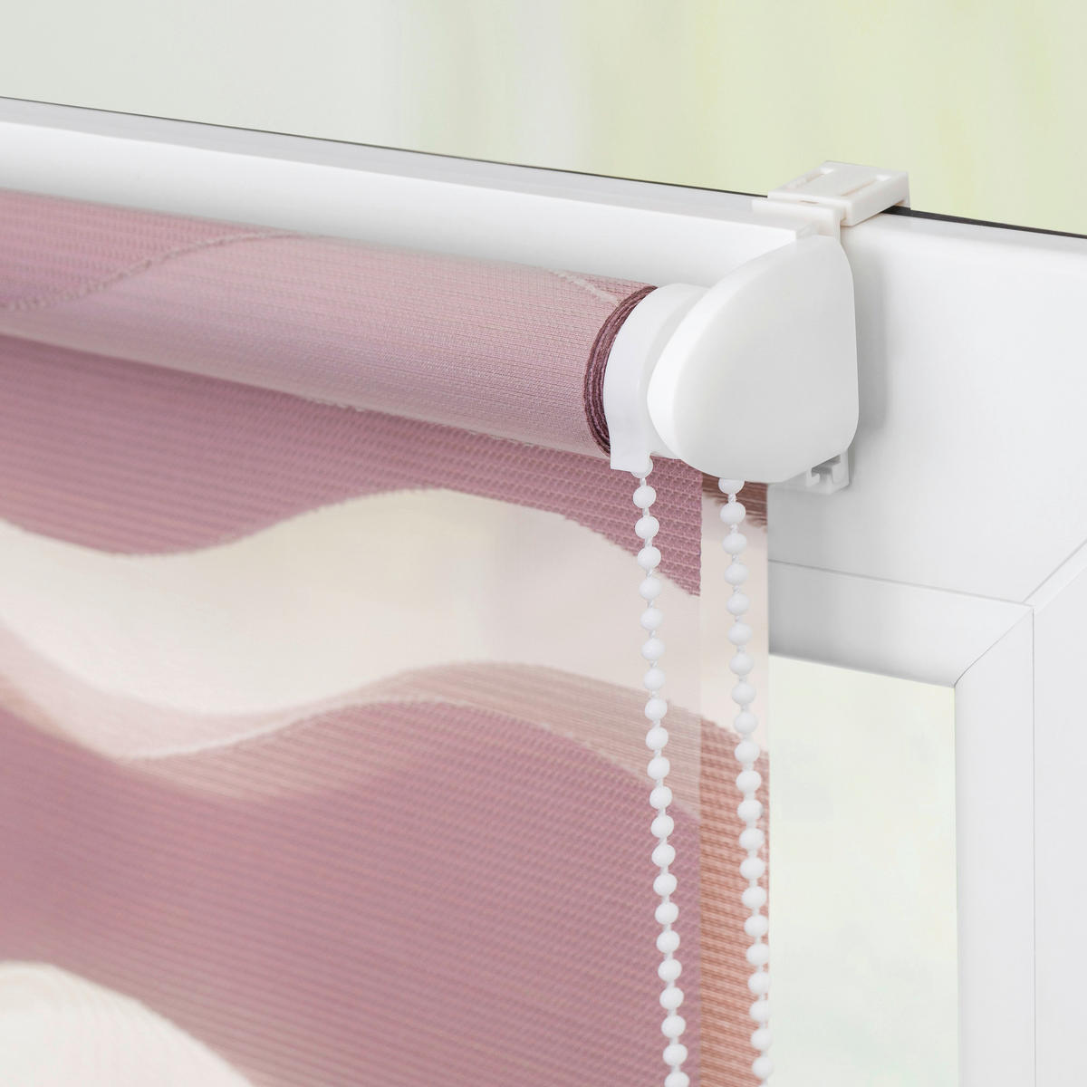 Doppelrollo Duo Welle altrosa B/L: ca. 60x150 cm Duo Welle - altrosa (60,00/150,00cm) - LICHTBLICK