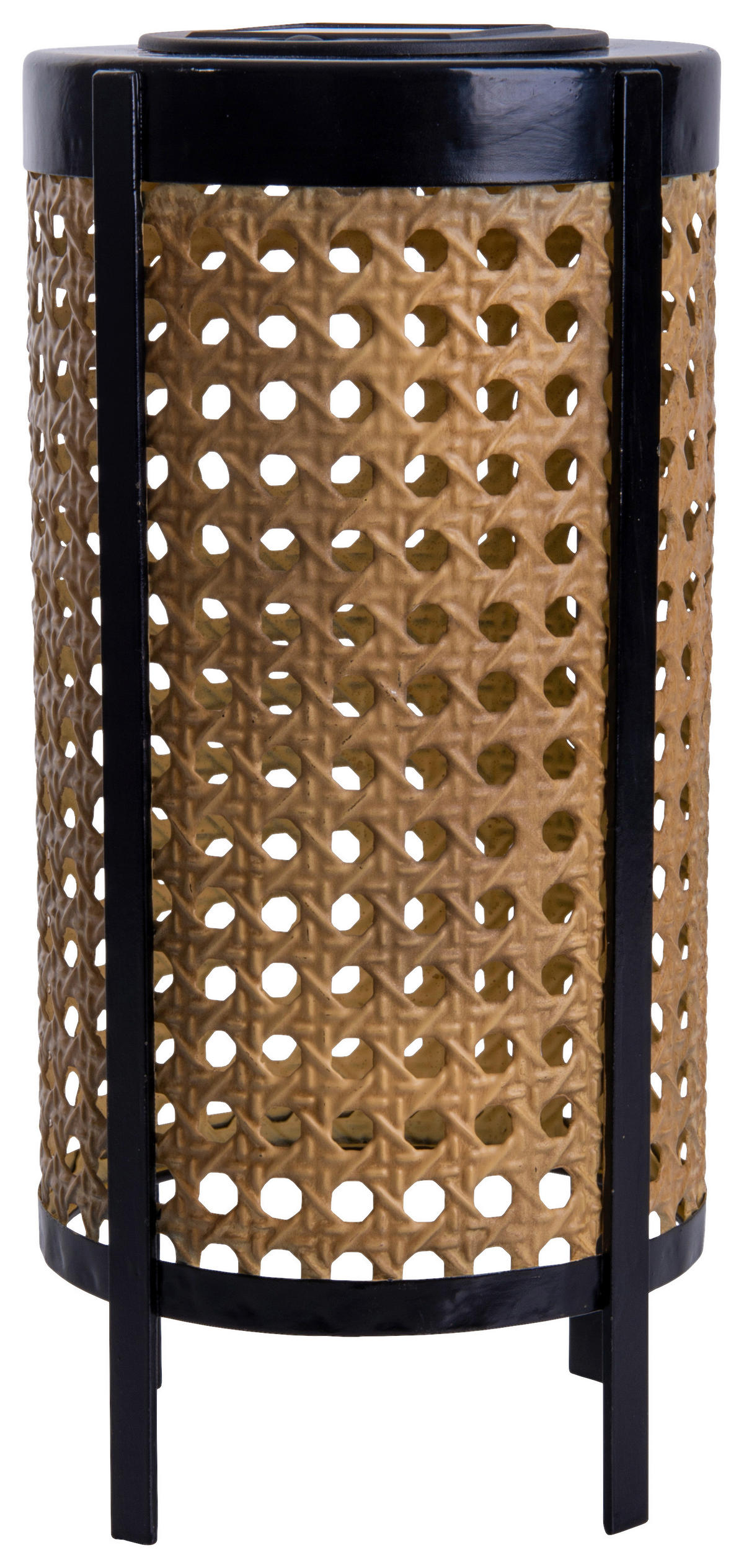 LED-Solarleuchte 5293901 beige schwarz H/D: ca. 26x12,3 cm LED Solarleuchte PATTI - beige/schwarz (12,30/26,00cm) - Näve Leuchten