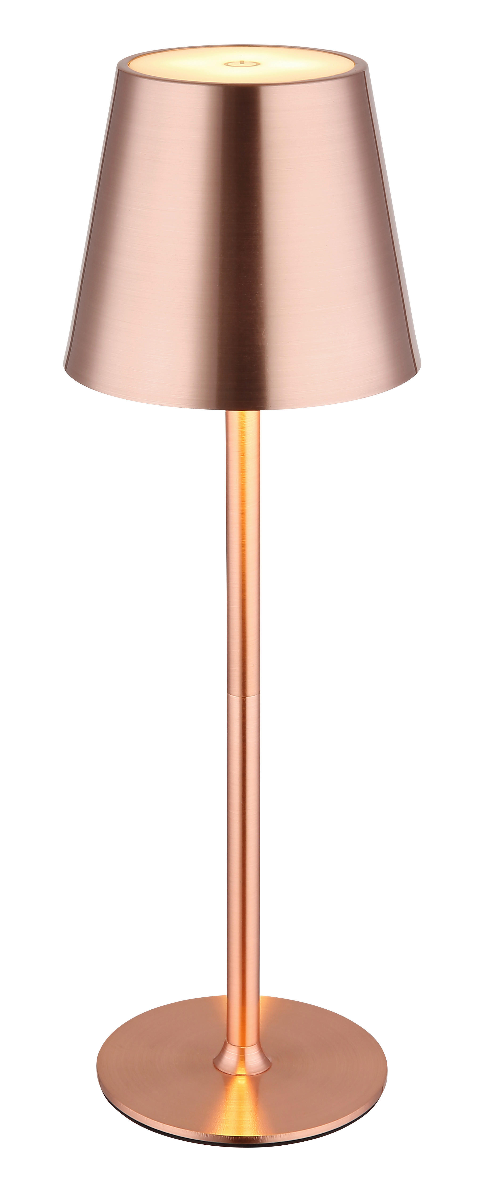 GLOBO LED-Tischleuchte VANNIE 58438C Kupfer Opal Kunststoff Metall H/D: ca. 47x11,2 cm 1 Brennstellen VANNIE - Opal/Kupfer (11,20/47,00cm) - GLOBO