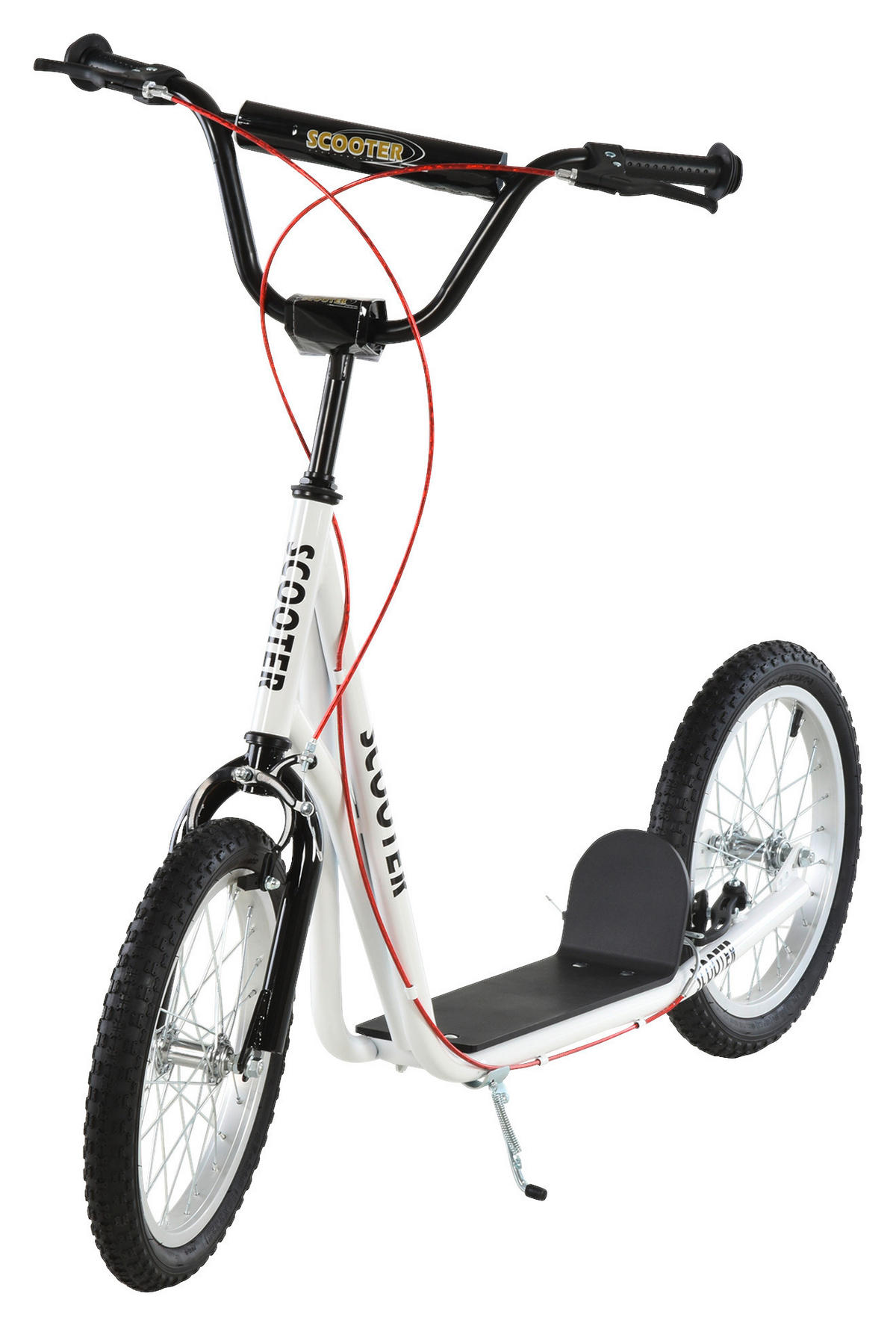 HOMCOM Kinderscooter weiß Kinderscooter 371-021WT - weiß (139,00/58,00/96,00cm) - HOMCOM