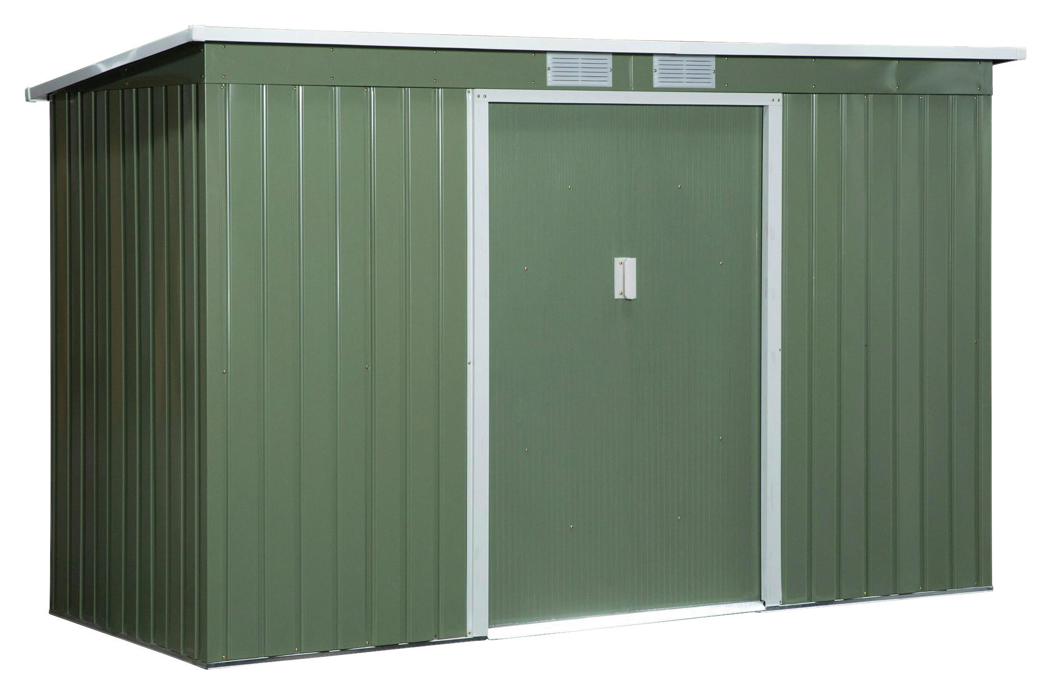 Outsunny Gartenschrank grün Stahl B/H/T: ca. 277x173x130 cm Gartenschrank mit Schiebetür - grün (277,00/173,00/130,00cm) - Outsunny