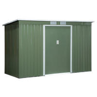 Outsunny Gartenschrank grün Stahl B/H/T: ca. 277x173x130 cm Gartenschrank mit Schiebetür - grün (277,00/173,00/130,00cm) - Outsunny