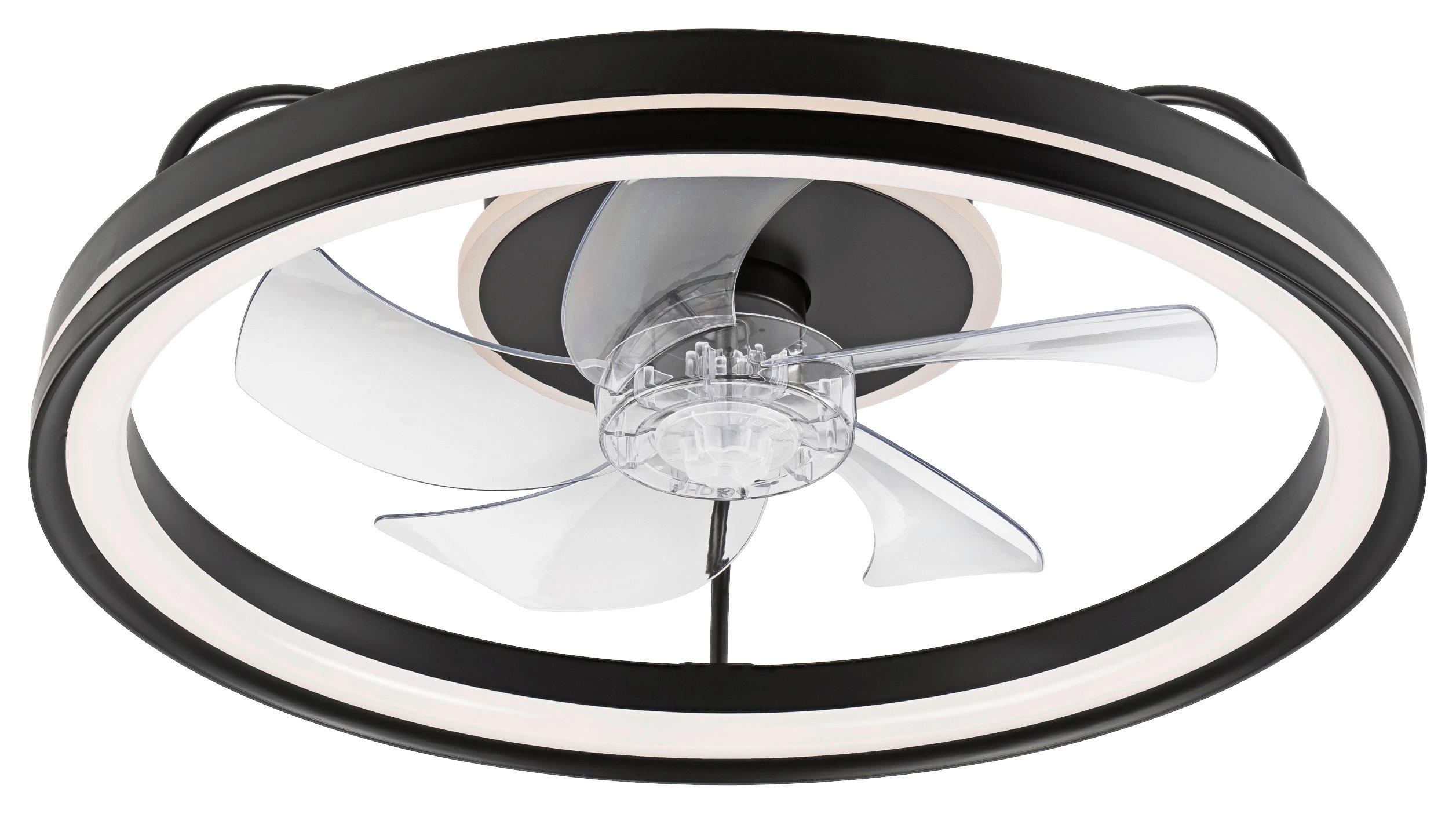 Lamkur LED-Deckenventilator FALCO 49892 schwarz H/L: ca. 17x50 cm max. 40 W Falco - schwarz (50,00cm) - Lamkur
