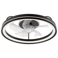 Lamkur LED-Deckenventilator FALCO 49892 schwarz H/L: ca. 17x50 cm max. 40 W Falco - schwarz (50,00cm) - Lamkur