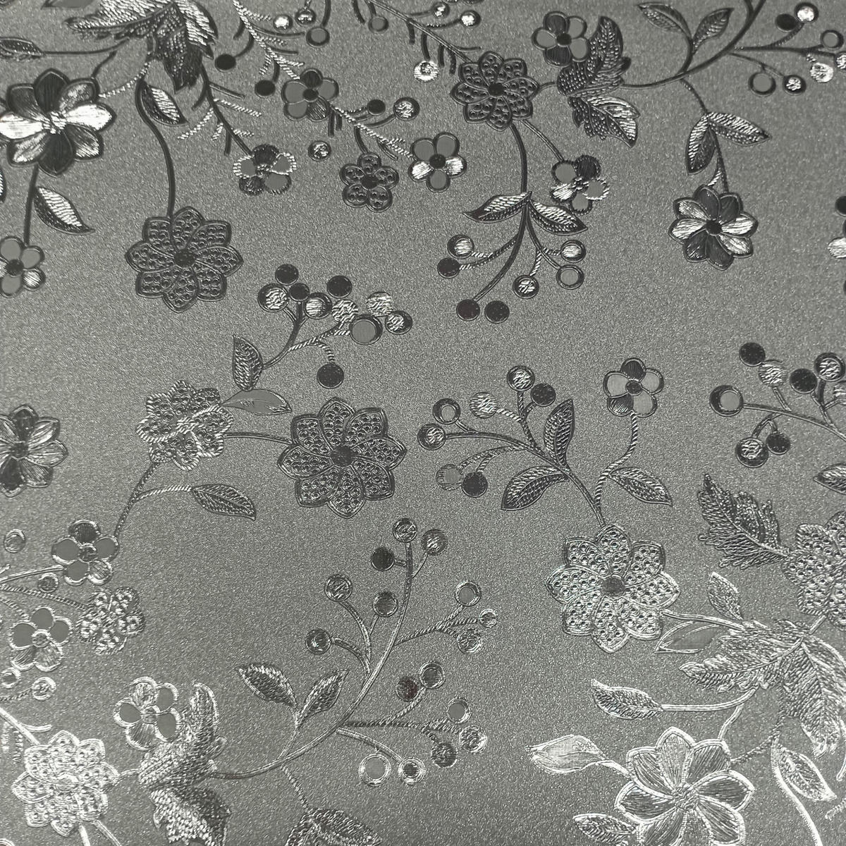 Milano Abwaschbarer Tischbelag Sakura silber B: ca. 140 cm Sakura - silber (140,00cm) - Milano