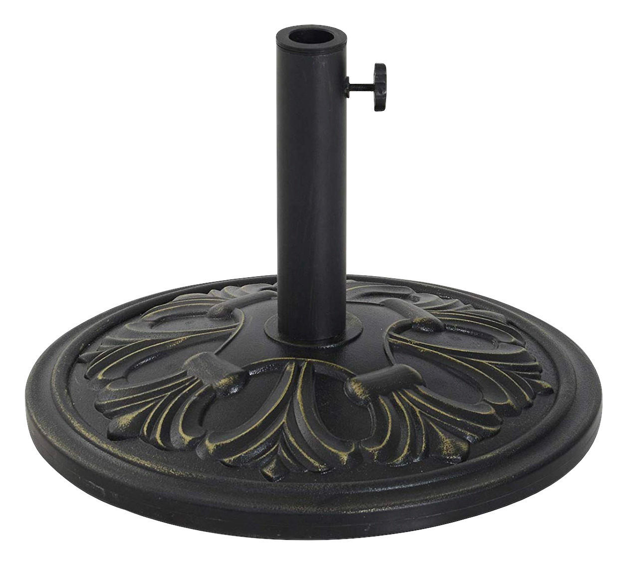 Outsunny Sonnenschirmständer bronze Metall B/H/L/D: ca. 48x34x48x48 cm Sonnenschirmständer - bronze (48,00/48,00/34,00cm) - Outsunny