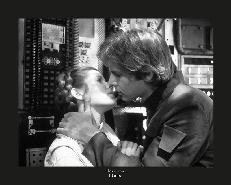 Komar Poster Star Wars Classic Leia Han Kiss Quo Star Wars B/L: ca. 50x40 c günstig online kaufen