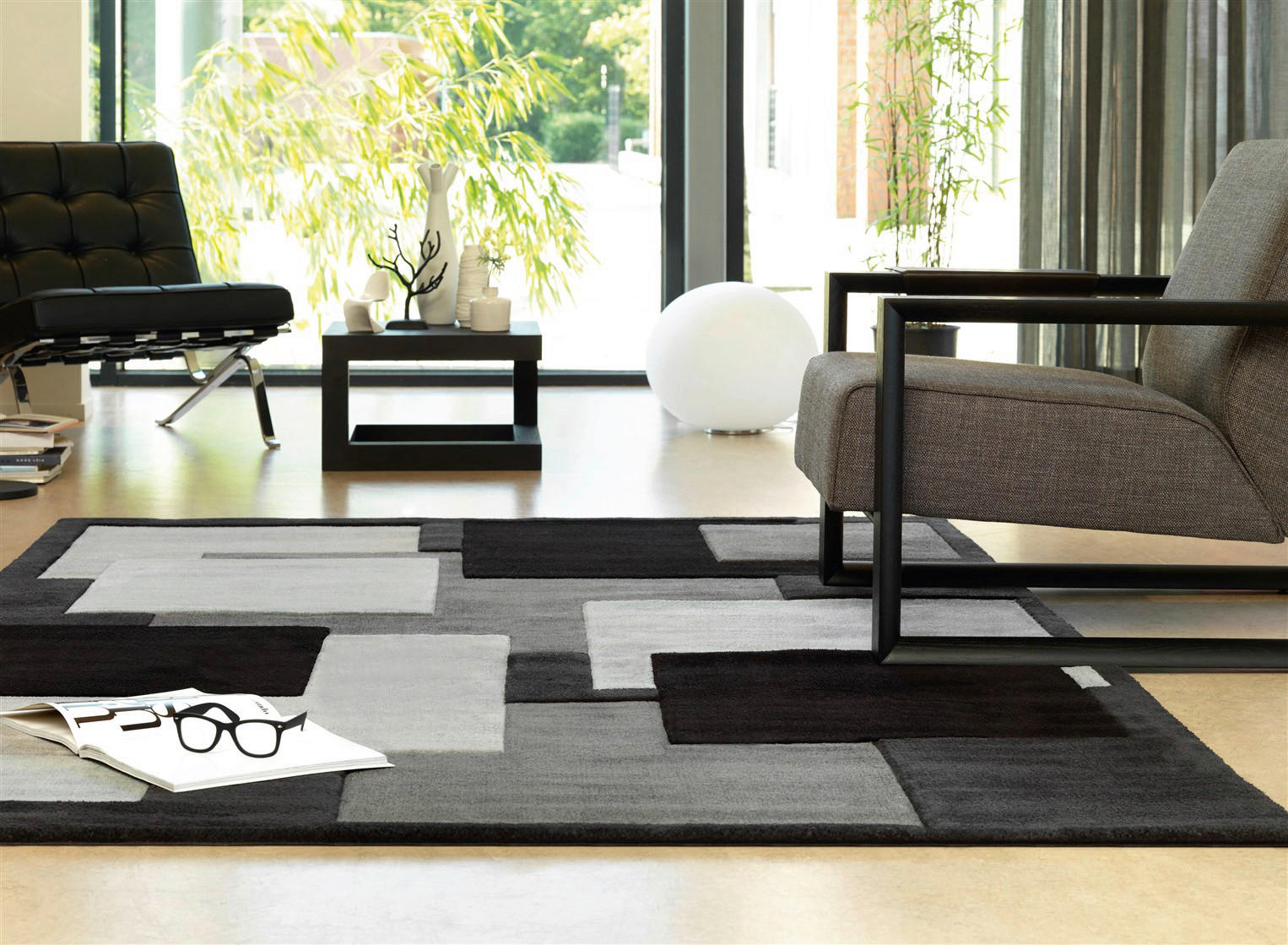 Arte Espina Kurzflorteppich Cool 646 schwarz B/L: ca. 70x140 cm Cool 646 - schwarz/grau (70,00/140,00cm) - Arte Espina