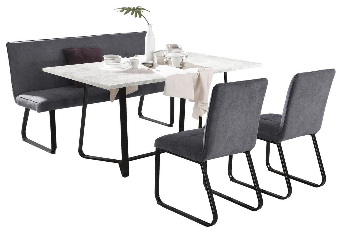 Bank TALEA dunkelgrau schwarz B/H/T: ca. 160x92x59 cm TALEA - schwarz/dunkelgrau (160,00/92,00/59,00cm) - byLIVING