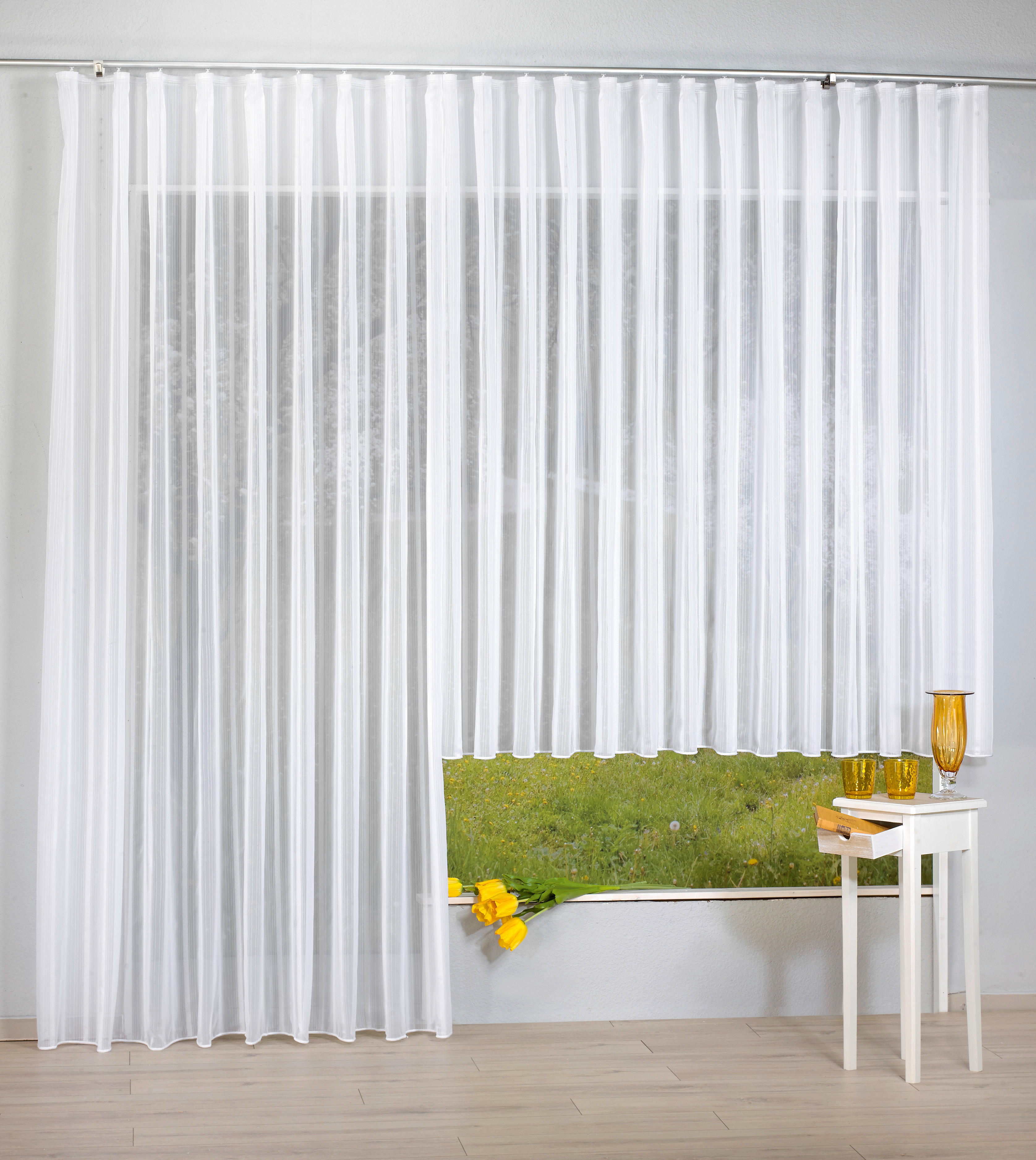 Fertigstore Finnesse weiß B/L: ca. 300x145 cm Finnesse - weiß (300,00/145,00cm) - POCOline