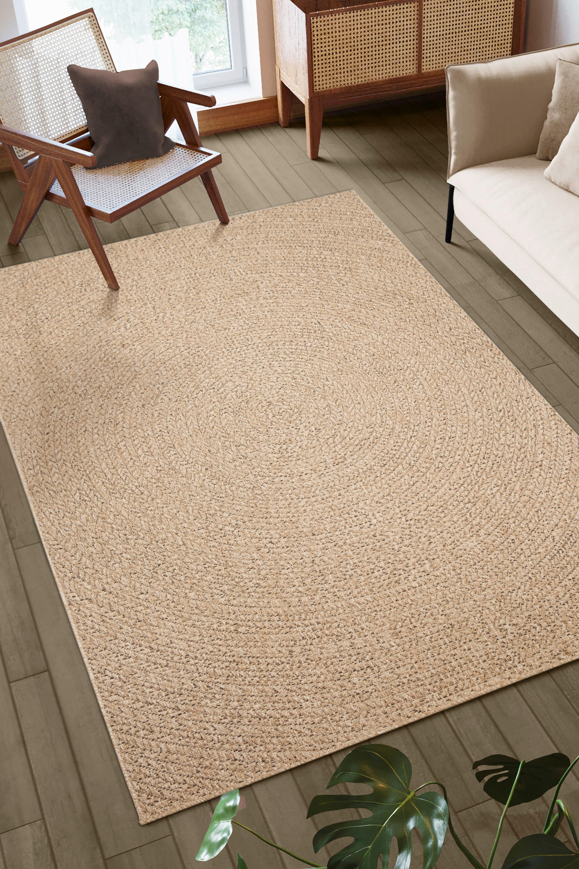 Thumbnail - Merinos In-/Outdoor-Teppich Kenzy natur B/L: ca. 160x230 cm