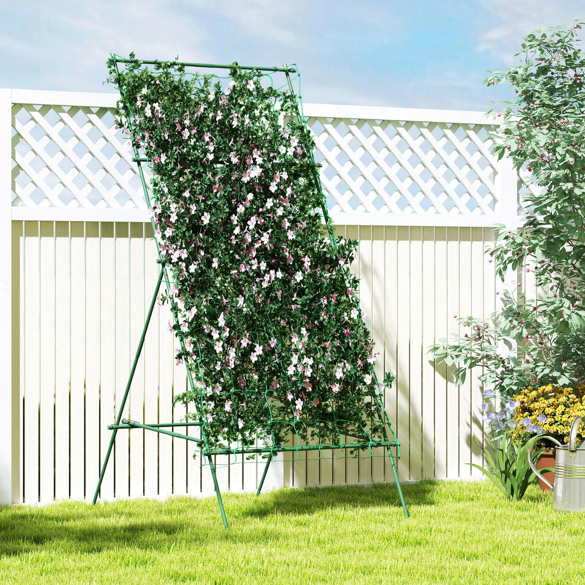 Outsunny Rankgitter grün B/H/L: ca. 101x227x133 cm Rankgitter - grün (133,00/101,00/227,00cm) - Outsunny