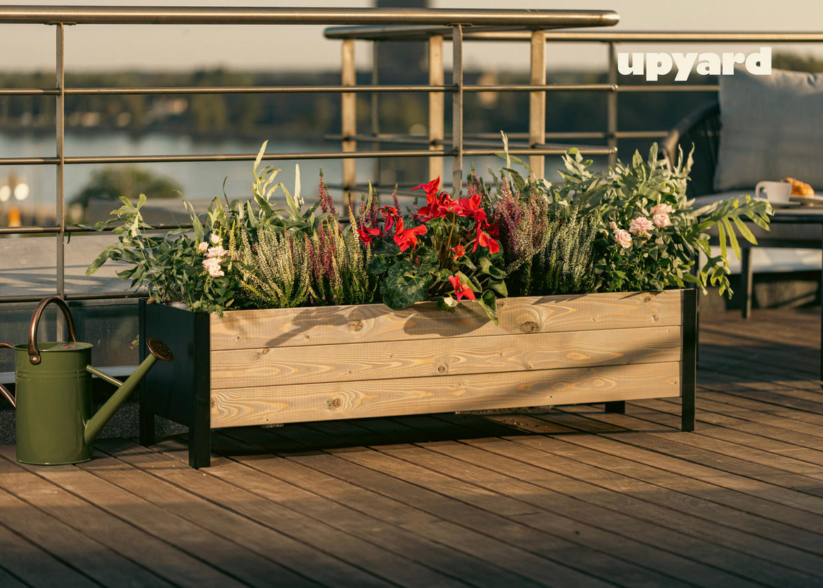 UPYARD Hochbeet MODERN grau Holz B/H/L: ca. 36x32x118 cm MODERN - grau (118,00/36,00/32,00cm) - UPYARD