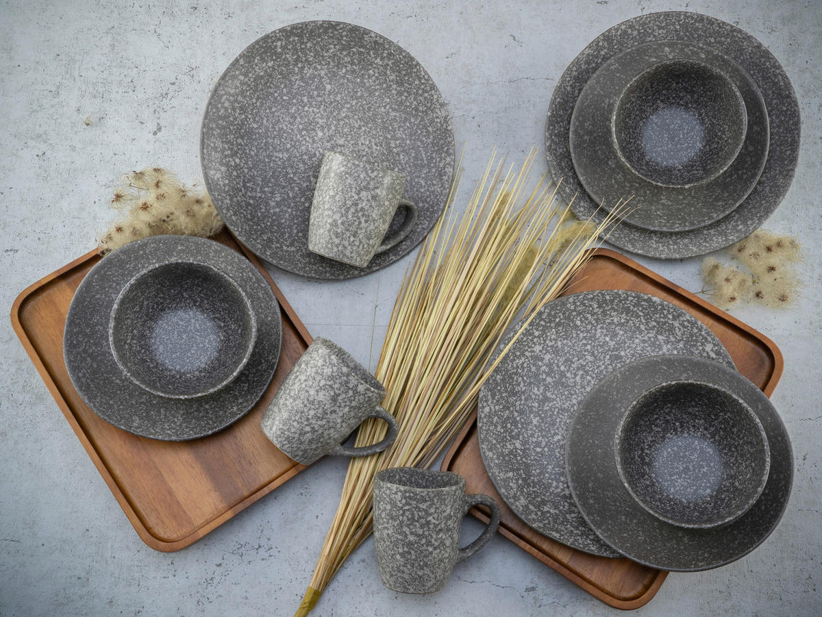 CreaTable Kombiservice GRANIT granit Steinzeug 16 tlg. GRANIT - granit - CreaTable