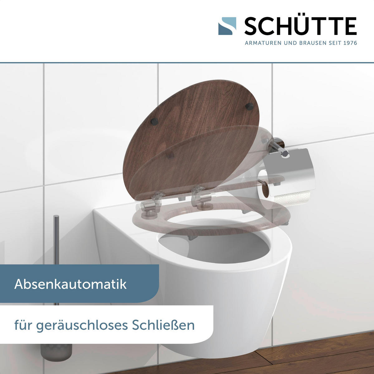 WC-Sitz DARK WOOD braun MDF B/H/T: ca. 37,5x5,5x43,5 cm DARK WOOD - braun (37,50/5,50/43,50cm) - SCHÜTTE