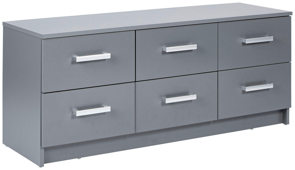 Kommode Elenzio Grafitgrau Optik B/H/T: ca. 121,8x50,8x40 cm Elenzio - (121,80/50,80/40,00cm) - Inter Link