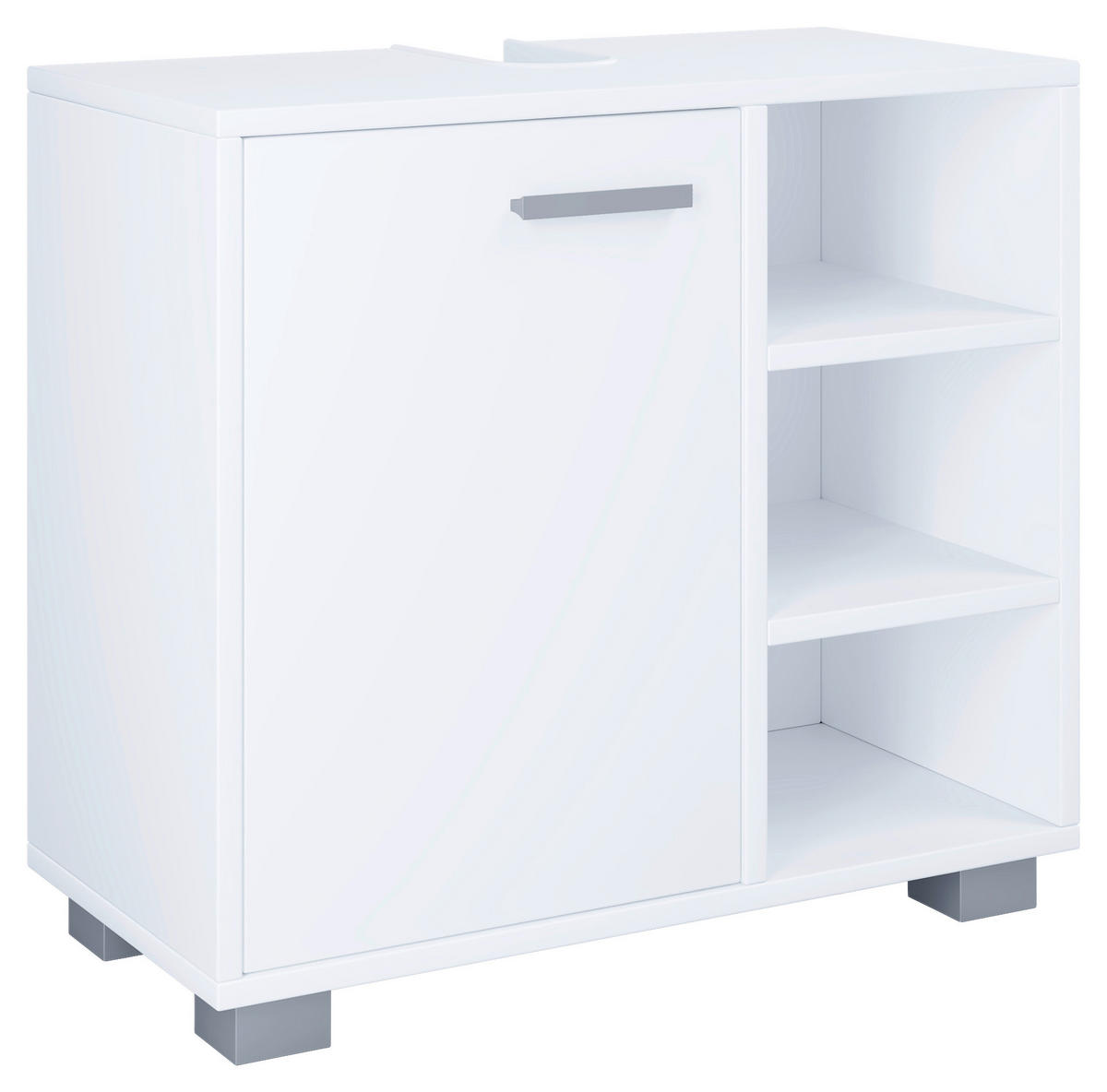 Waschbeckenunterschrank Zalo weiß B/H/T: ca. 60x55x30 cm Zalo - weiß (60,00/55,00/30,00cm) - VCM Möbel