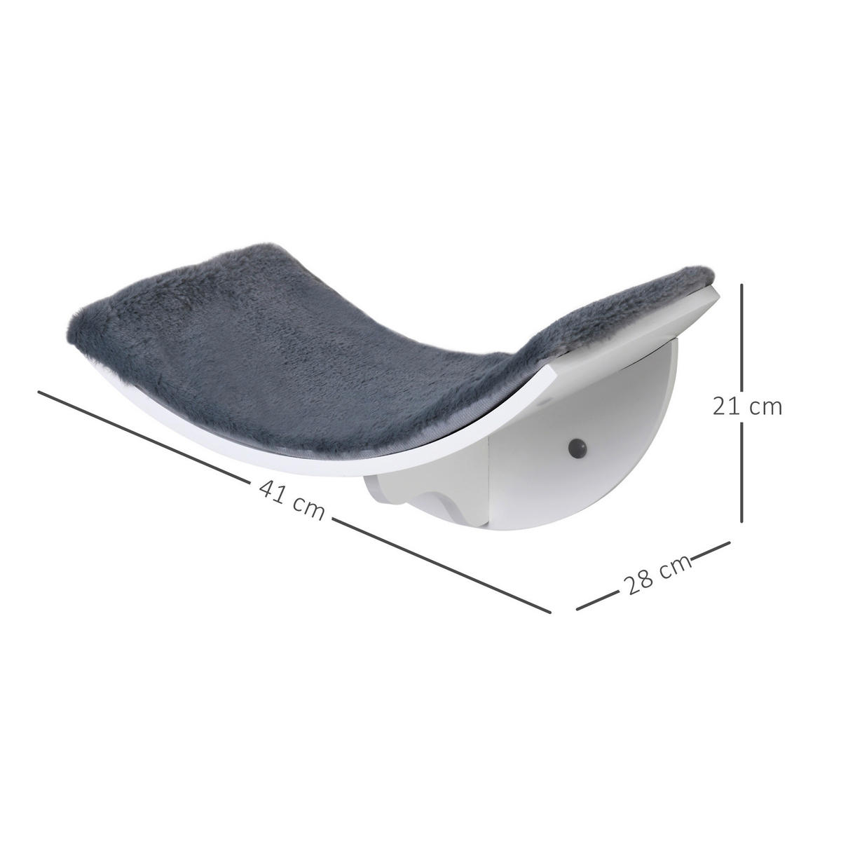 PawHut Katzenbett grau Polyester B/H/L: ca. 28x21x41 cm Katzenbett - grau (41,00/28,00/21,00cm) - PawHut