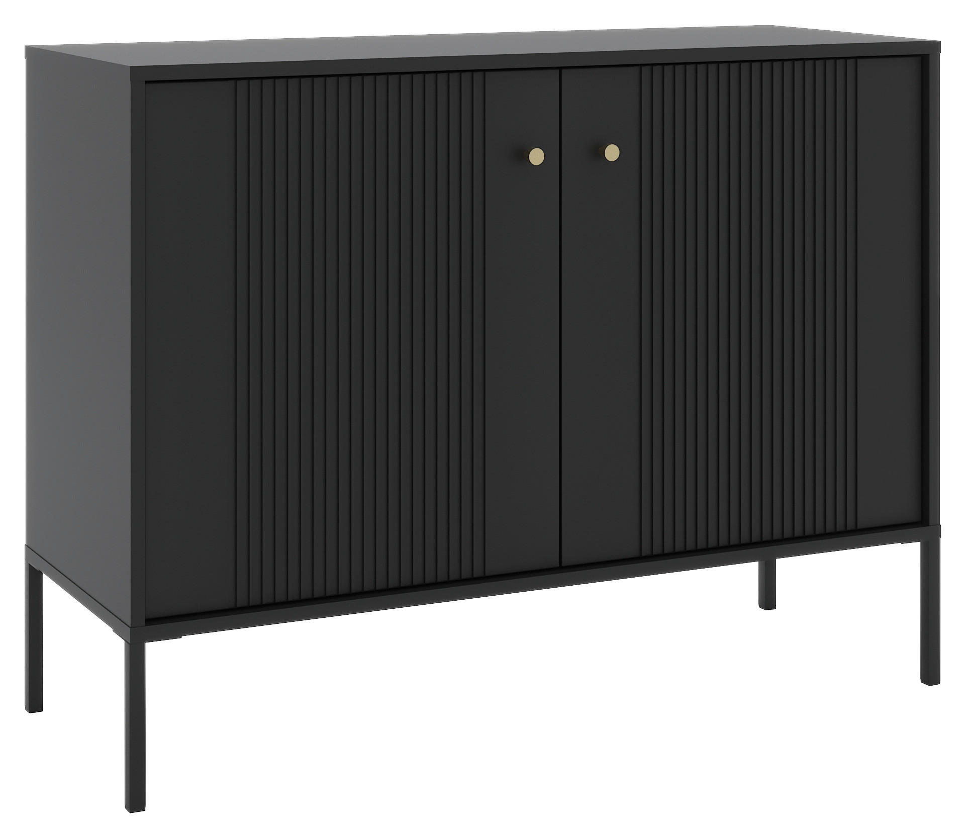 Kommode ISEO schwarz B/H/T: ca. 104,5x79x39 cm ISEO - schwarz (104,50/79,00/39,00cm) - WIPMEB