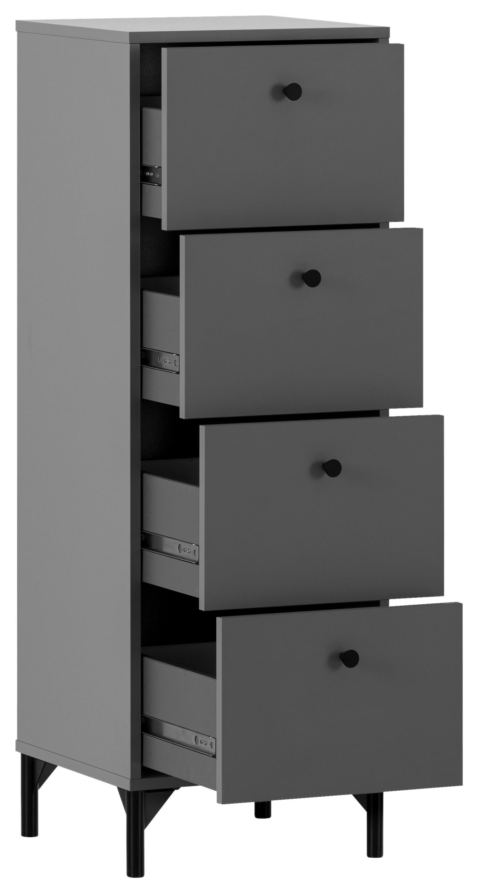 Kommode Smash anthrazit B/H/T: ca. 40,1x116,7x40 cm Smash - anthrazit (40,10/116,70/40,00cm) - Möbelpartner