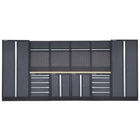 Werkstatteinrichtung Apollo schwarz B/H/L: ca. 456x200x46 cm Apollo - schwarz/anthrazit (46,00/456,00/200,00cm) - Feistos