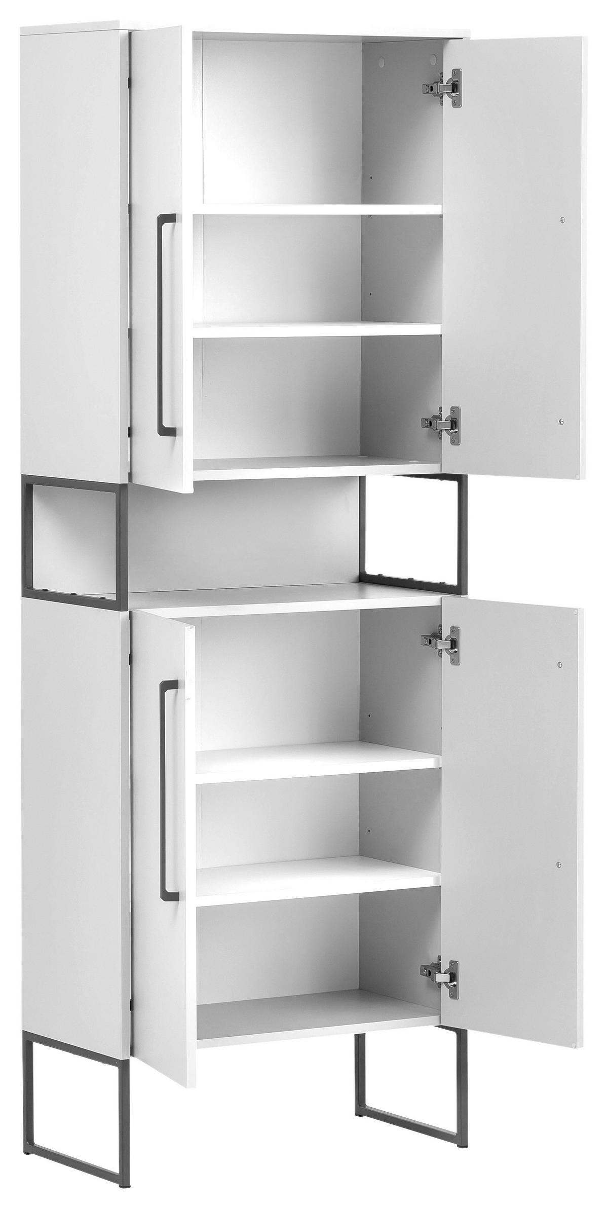 Hochschrank Limone weiß B/H/T: ca. 65,2x183,4x33,1 cm Limone - weiß (65,20/183,40/33,10cm) - Möbelpartner