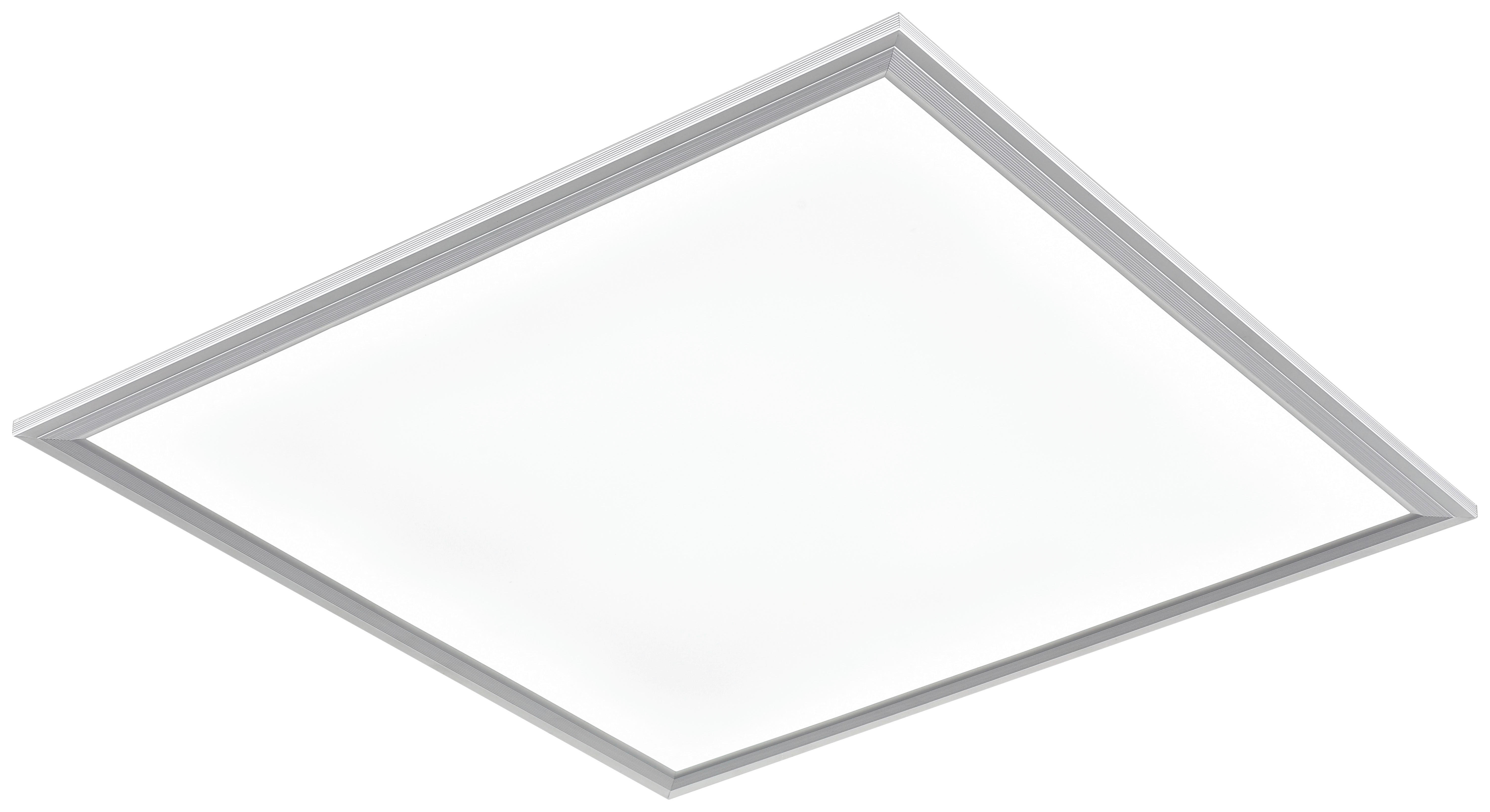 POCOline Deckenpanel Plano weiß silber Kunststoff Aluminium B/H/L: ca. 30x7x30 cm LED-Deckenpanel_Plano - weiß/silber (30,00/30,00/7,00cm) - POCOline